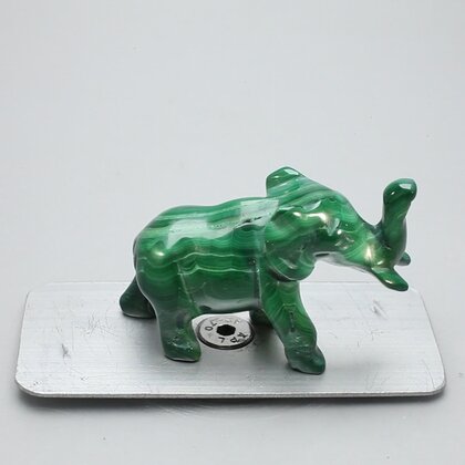 Malachite Crystal Elephant ~35x50mm