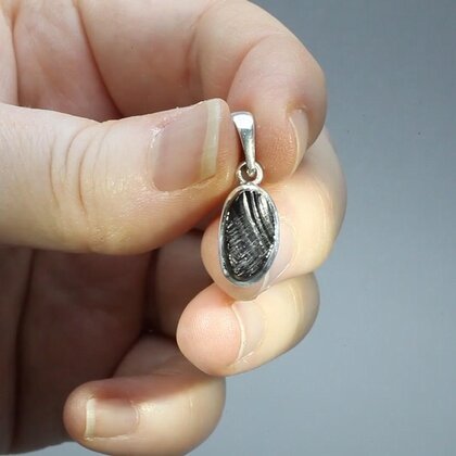 Mini Shungite 925 Silver Pendant ~8mm
