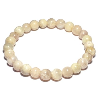 Moonstone 8mm Round Bead Bracelet