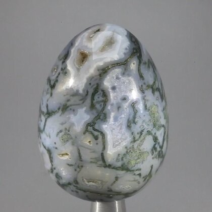 Moss Agate Crystal Egg ~48mm