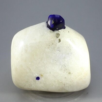 Polished Lapis Crystals on White Quartz ~47 x 60mm