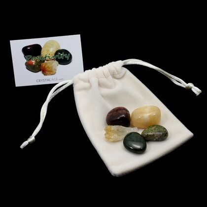 Positivity Crystal Healing Pack & Reference Card