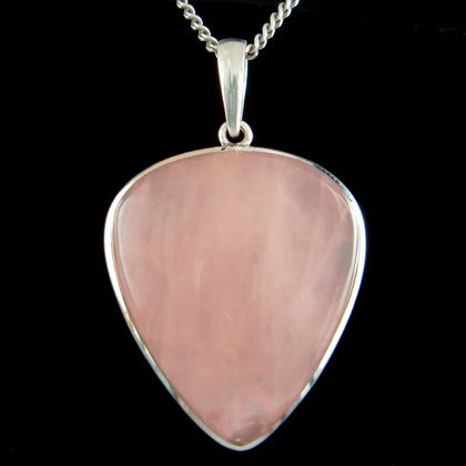 Premium Rose Quartz Pendant - Drop 35mm
