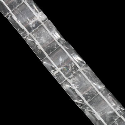 Quartz Crystal Beads - 25mm Square 2 Hole