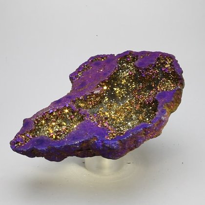 Rainbow Aura Quartz Geode ~89mm