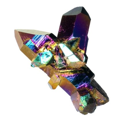 Rainbow Aura Quartz Healing Crystal ~43mm