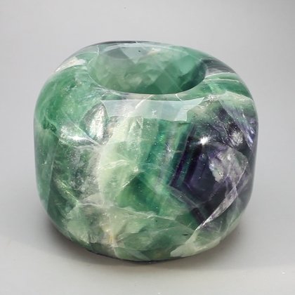 Rainbow Fluorite Tealight Candle Holder ~8.5 x 6.2cm