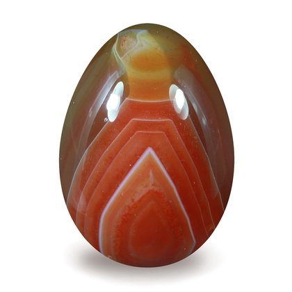 Red Banded Carnelian Egg ~50mm