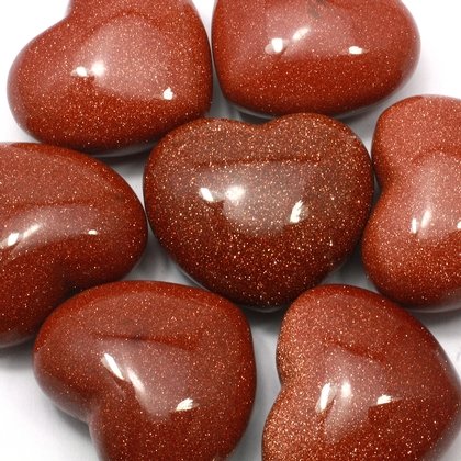 Red GoldStone Crystal Heart ~45mm