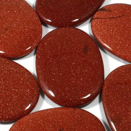 Red Goldstone Palm Stone ~70x50mm