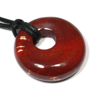Red Jasper Donut Necklace 'Energy'