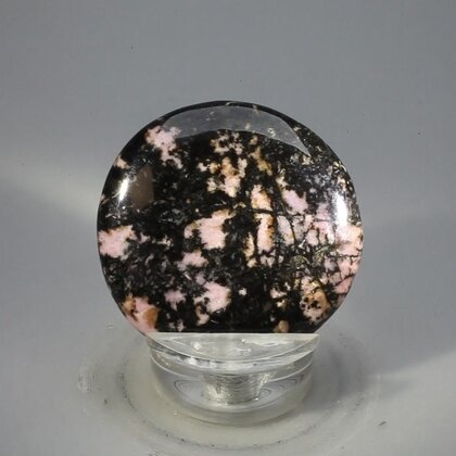 Rhodonite Polished Flat Tumblestone ~39mm