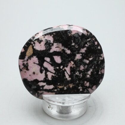 Rhodonite Polished Flat Tumblestone ~46mm