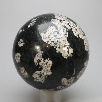 Rhodonite Snowflake Crystal Sphere  ~61mm