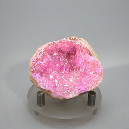 Rose Aura Quartz Geode ~45mm