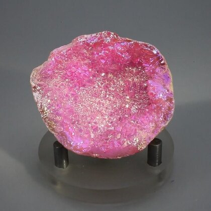 Rose Aura Quartz Geode ~48x41mm