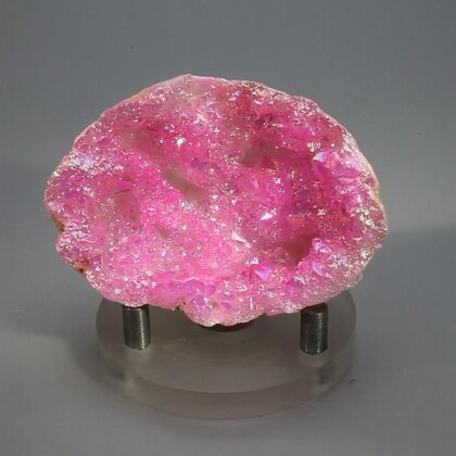 Rose Aura Quartz Geode ~57x40mm