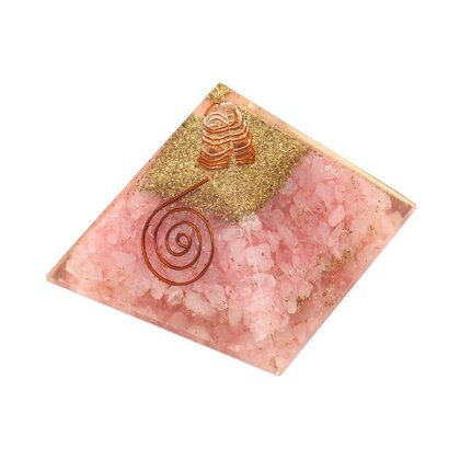 Rose Quartz & Copper Quartz Orgonite~50mm