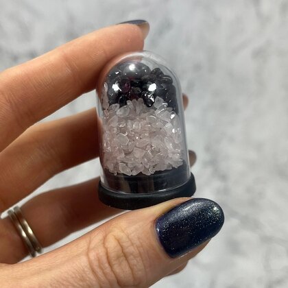 Rose Quartz & Red Garnet Energy Dome