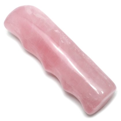 Rose Quartz Pro Grip Crystal Massage Wand ~100 x 25mm