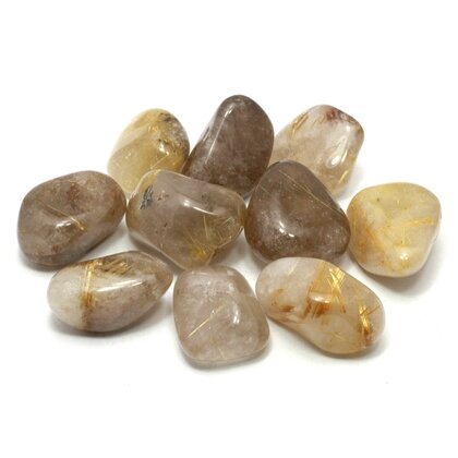 Rutilated Quartz Tumble Stone (20-25mm) - Single Stone