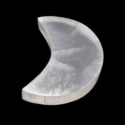 Selenite Charging Plate, Moon ~80mm