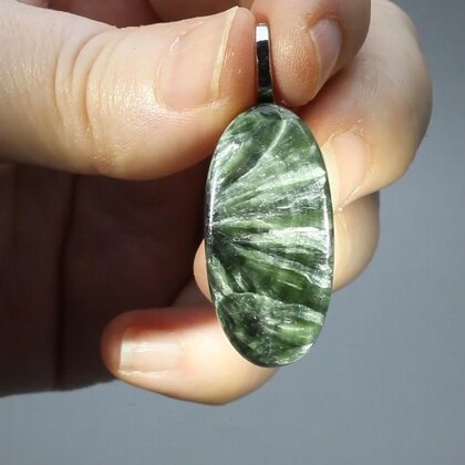 Seraphinite Gemstone Pendant ~31mm