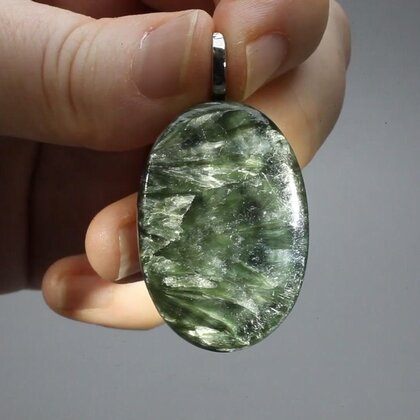 Seraphinite Gemstone Pendant ~35mm