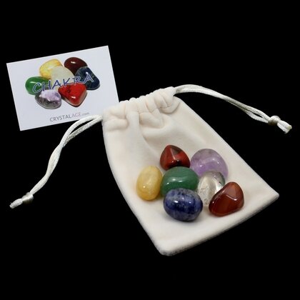 Seven Chakra Crystal Healing Pack & Reference Card