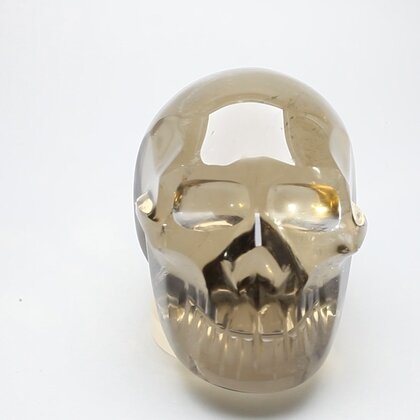 Smoky Citrine Crystal Skull ~63x55mm