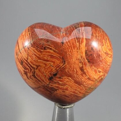 Snake Skin Jasper Crystal Heart ~45mm