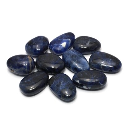 Sodalite Drilled Tumble Stone