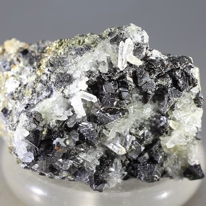 Sphalerite with Pyrite and Quartz Healing Crystal ~40mm