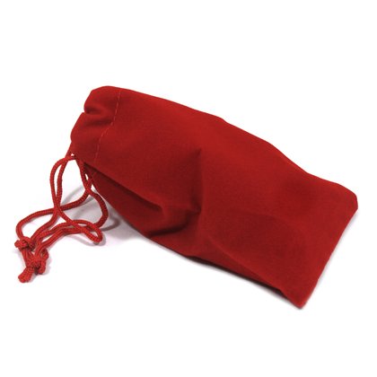 Suedette Gift Pouch - Red (10cm x 7.5cm)