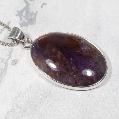 Super Seven 925 Silver Pendant ~32mm