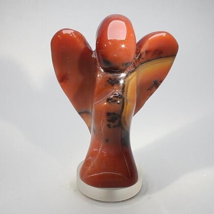 Superior Extra Large Carnelian Angel ~88mm