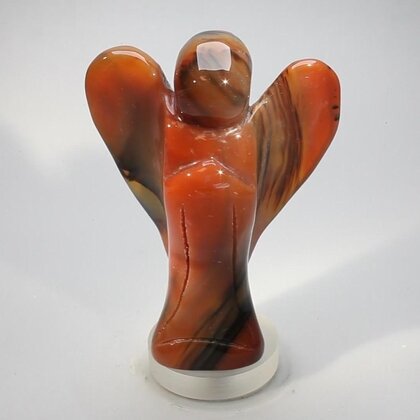 Superior Extra Large Carnelian Angel ~89mm