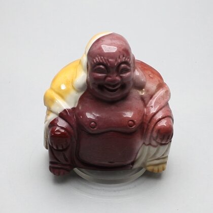 Superior Mookaite Carved Sitting Buddha Statue ~50mm