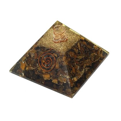 Tiger Eye & Copper Quartz Orgonite~50mm