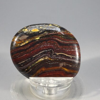 Tiger Iron Polished Flat Tumblestone ~36mm