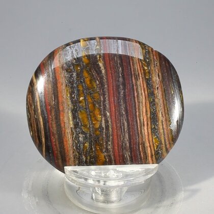 Tiger Iron Polished Flat Tumblestone ~43mm