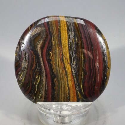 Tiger Iron Polished Flat Tumblestone ~44mm