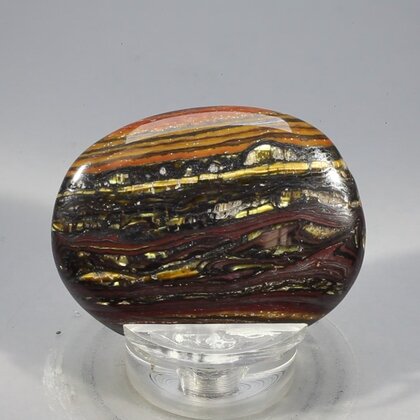 Tiger Iron Polished Flat Tumblestone ~44mm