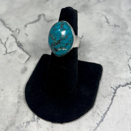 Turquoise 925 Sterling Silver Ring~6.25 US / M 1/2 UK