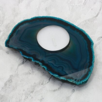 Turquoise Agate Tealight Candle Holder ~117x74mm