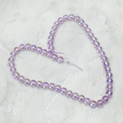 Violet Aura Beads ~8mm Round